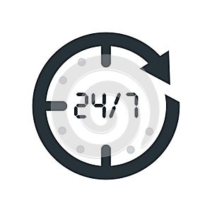 The 1 minutes icon isolated on white background, clock and watch