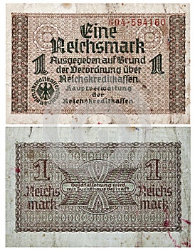 1 Reichsmark 1938-1945 banknote