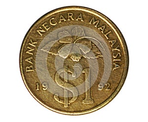 1 Ringgit $1 type coin, Bank of Malaysia