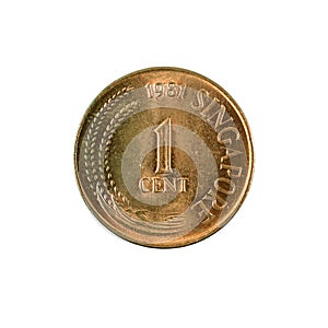 1 singapore cent coin 1981 obverse