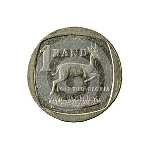 1 south african rand coin 1997 obverse