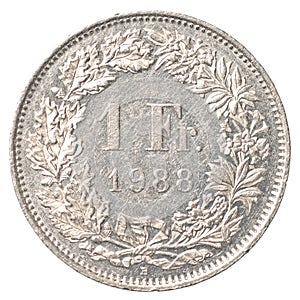 1 Swiss Francs coin
