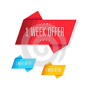 1 Week Offer Shopping Tags