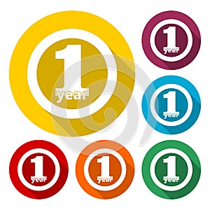 1 year of service, 1 year, Celebrating 1 year, 1st Anniversary - Set