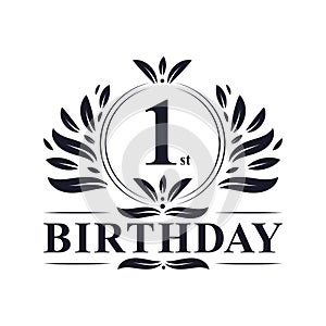 1 years Birthday logo, 1st Birthday celebration