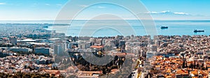 10.03.2018 Thessaloniki, Greece - Panoramic View of Thessaloniki