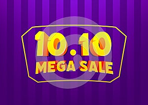 10.10 Mega sale online shopping day sale banner