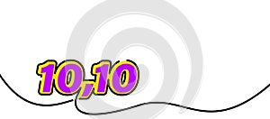 10.10 purple sign drawn by single continuous line