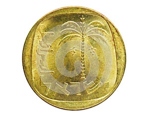 10 Agorot coin, 1960~1980 - Agora - Lira serie, 1977. Bank of Israel. Reverse, issued on 1960