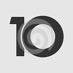 10 anniversary minimal simple