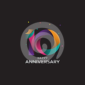 10 anniversary vector concept template design illustration