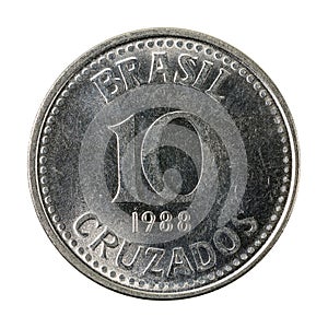 10 brazilian cruzeiro coin 1988 obverse