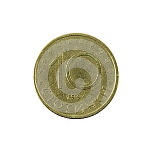 10 bulgarian stotinka coin 1999 obverse