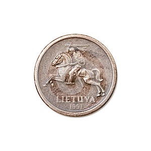 10 centas denomination circulation coin of Lithuania