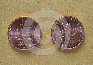 10 Czech Koruna coins, Czech Republic