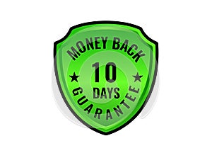 10 Days Money Back Guarantee vector