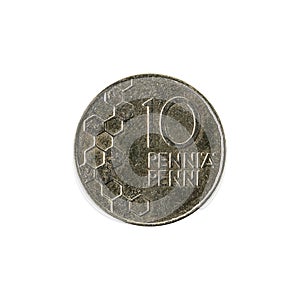 10 finnish penni coin 1998 obverse