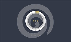 10 percent golden Futuristic Progress loading bar. golden upLoading process bar. premium downloading levels design, Vector