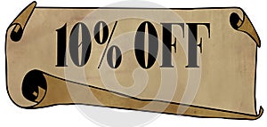 10 PERCENT OFF on old rolled paper