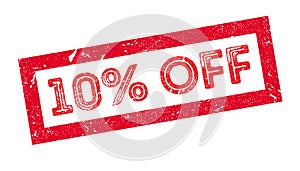 10 percent off rubber stamp