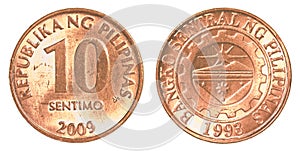 10 Philippine sentimo coin