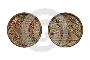 10 Reichspfennig 1935 A. Coin of Germany