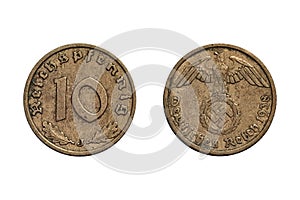 10 Reichspfennig 1938 J. Coin of Germany