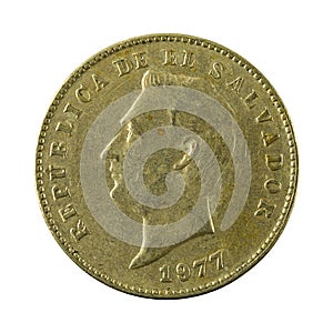 10 salvadoran centavo coin 1977 reverse