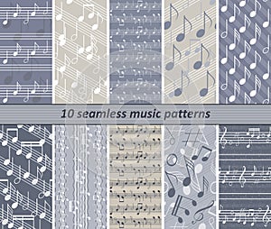 10 seamless music patterns