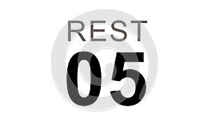 10 sec black rest fitness blender workout countdown timer