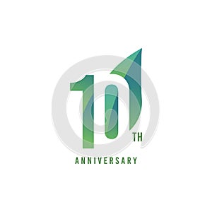 10 th Anniversary Logo Vector Template Design Illustration