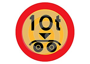 10 ton payload road sign