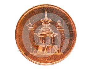 10 Won coin, 1962~Today - Circulation - Won serie, 2008. Bank of South Korea. Reverse, issued on 2006