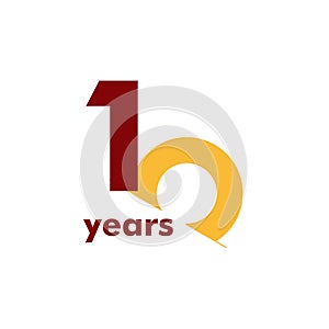 10 Year Anniversary Elegant Number Vector Template Design Illustration