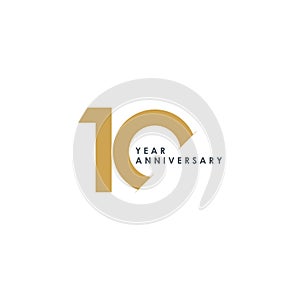 10 Year Anniversary Vector Design Illustration