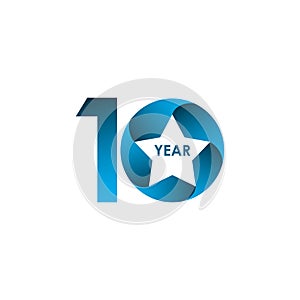 10 Year Anniversary Vector Design Illustration