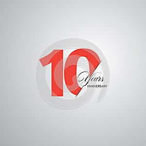 10 Year Anniversary Vector Template Design Illustration