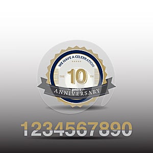 10 Year Anniversary Vector Template Design Illustration