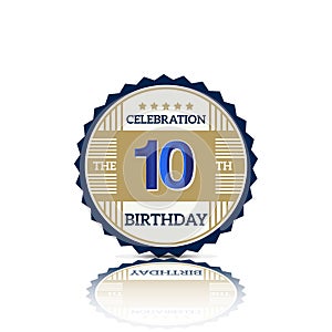 10 Year Anniversary Vector Template Design Illustration