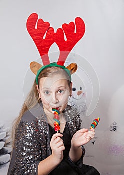 10 year old girl Christmas portrait