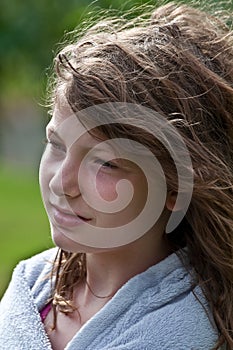 10 Year Old Girl Portrait Wistful