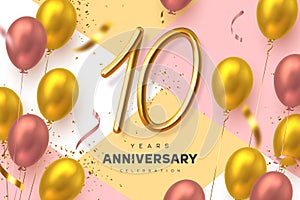 10 years anniversary celebration banner