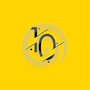 10 Years Anniversary Celebration Elegant Number Vector Template Design Illustration