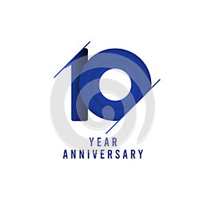 10 Years Anniversary Celebration Vector Template Design Illustration