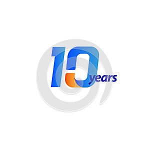 10 Years Anniversary Celebration Vector Template Design Illustration