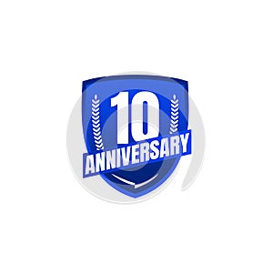 10 Years Anniversary Celebration Vector Template Design Illustration