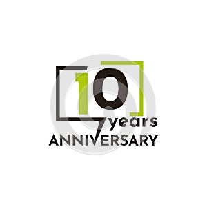 10 Years Anniversary Celebration Vector Template Design Illustration