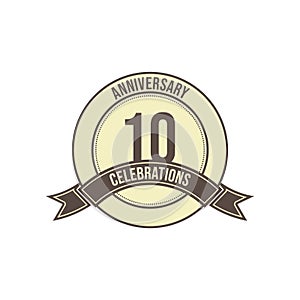 10 Years Anniversary Celebration Vector Template Design Illustration