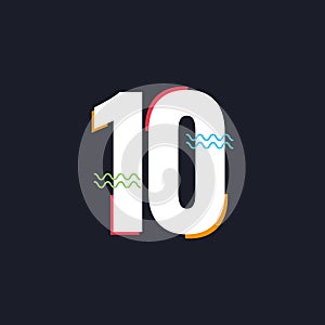10 Years Anniversary Celebration Vector Template Design Illustration Logo Icon