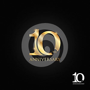 10 years anniversary logo, icon and symbol vector illustration